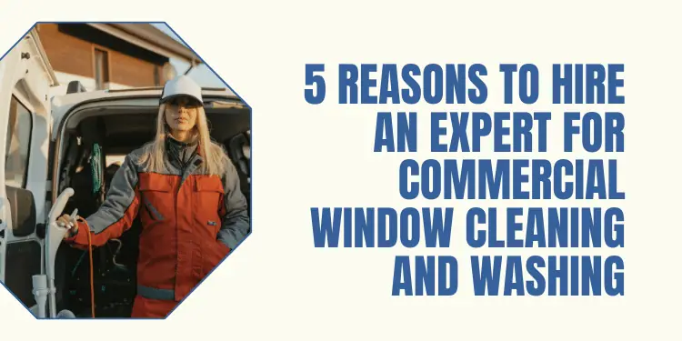 Article banner reading 5 Reasons to Hire an Expert for Commercial Window Cleaning and Washing